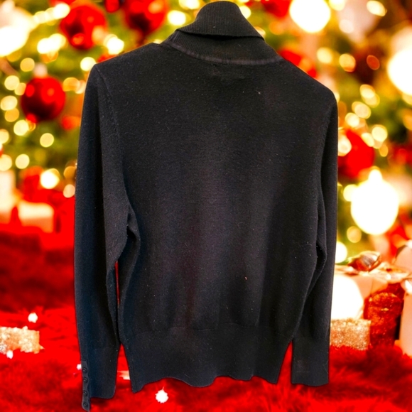 🔖Final Sale! JM Collection Womens Black Turtleneck Style Sweater - Picture 5 of 6